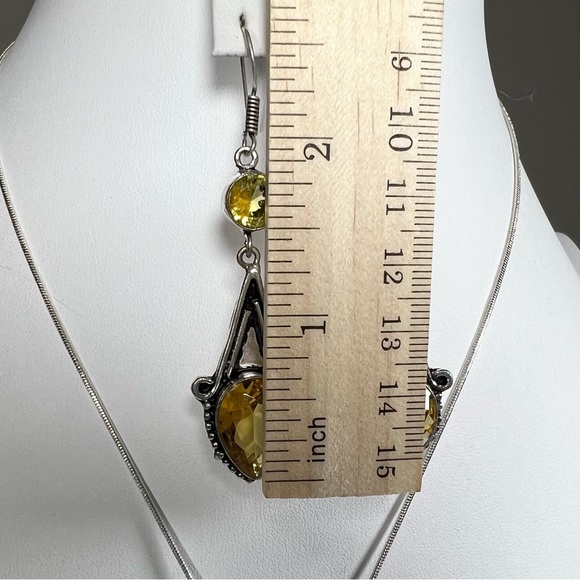 Dalmatian Jasper Citrine 925 Gemstone Pendant Bracelet Earrings - Picture 8 of 9